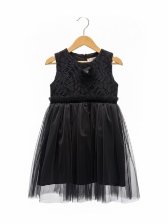 پيراهن دانتل تور مشكي 1196